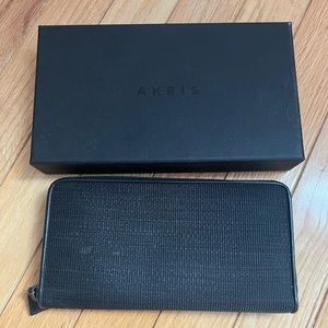 Akris AUTH Black Canvas Wallet